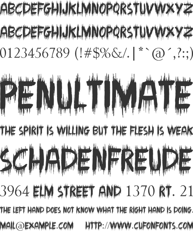 Madman Howling font preview