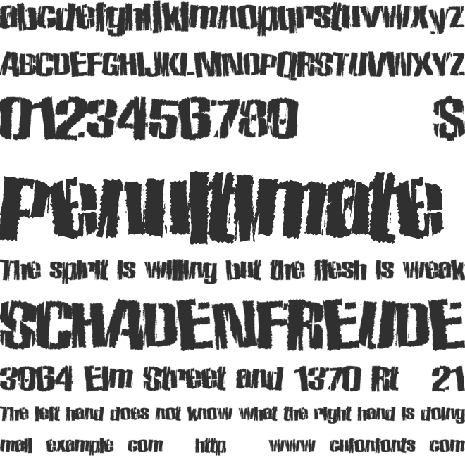 ZombieState font preview