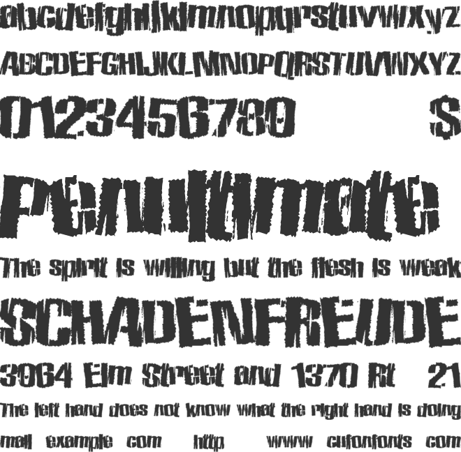 ZombieState font preview