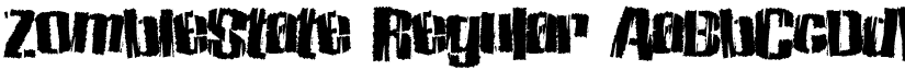 ZombieState Regular font
