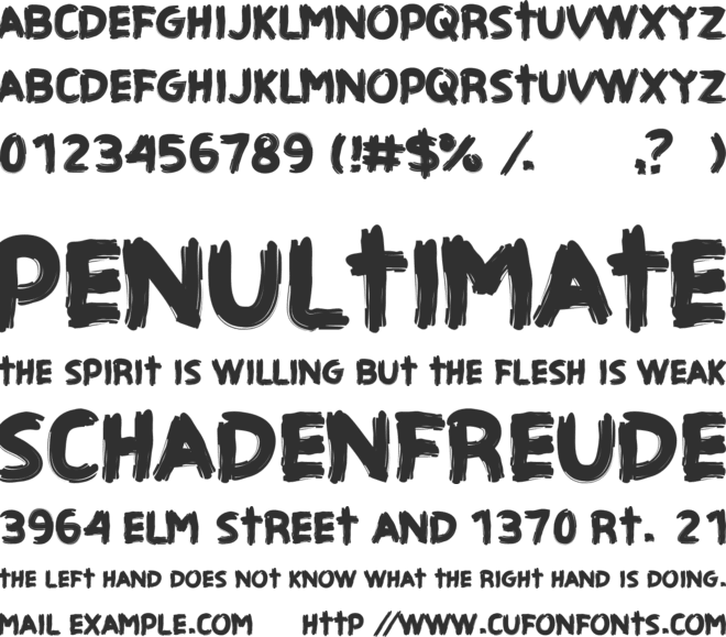 CF Haunted House font preview