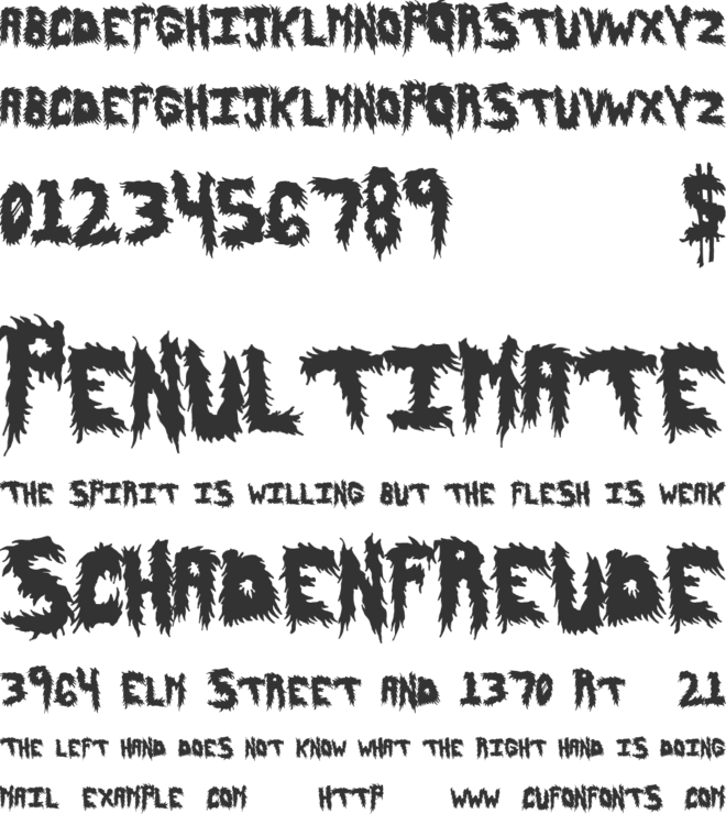 HairyFun font preview