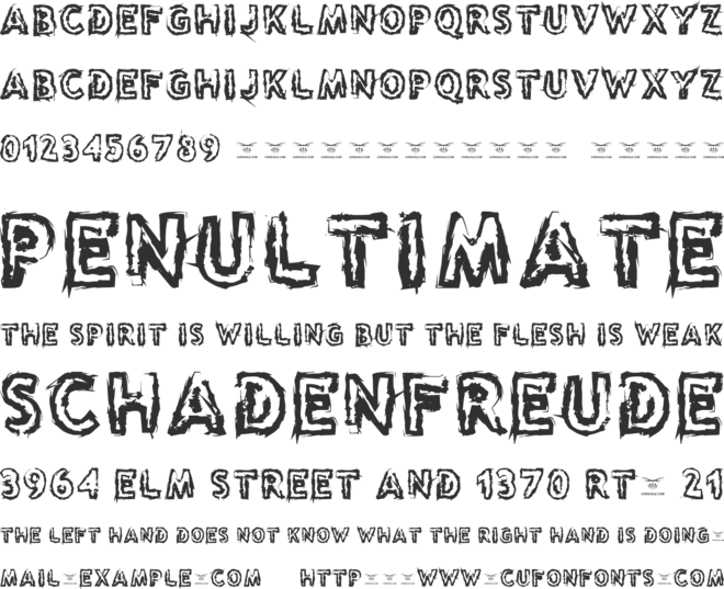 Reason to see Evil font preview