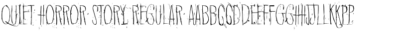 Quiet Horror Story Regular font