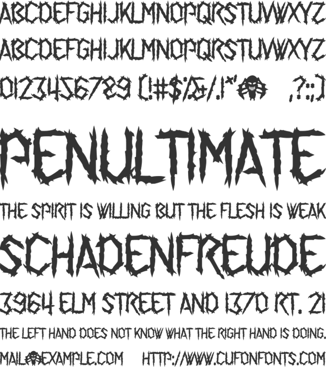 Spider Talent font preview