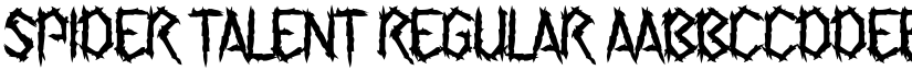 Spider Talent Regular font