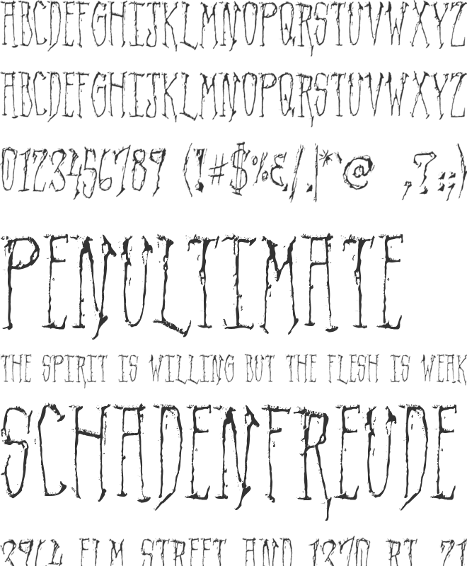 Regal Demise font preview