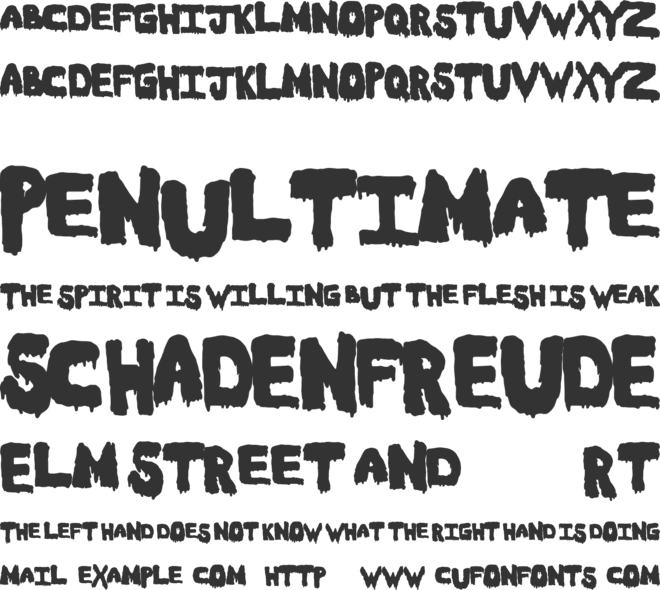 Meltasstic font preview