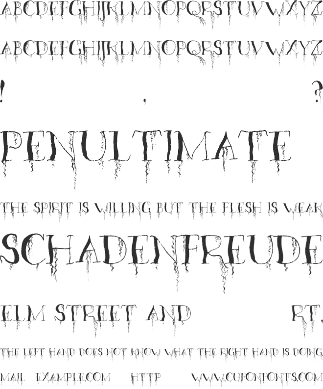 Organic Fear font preview