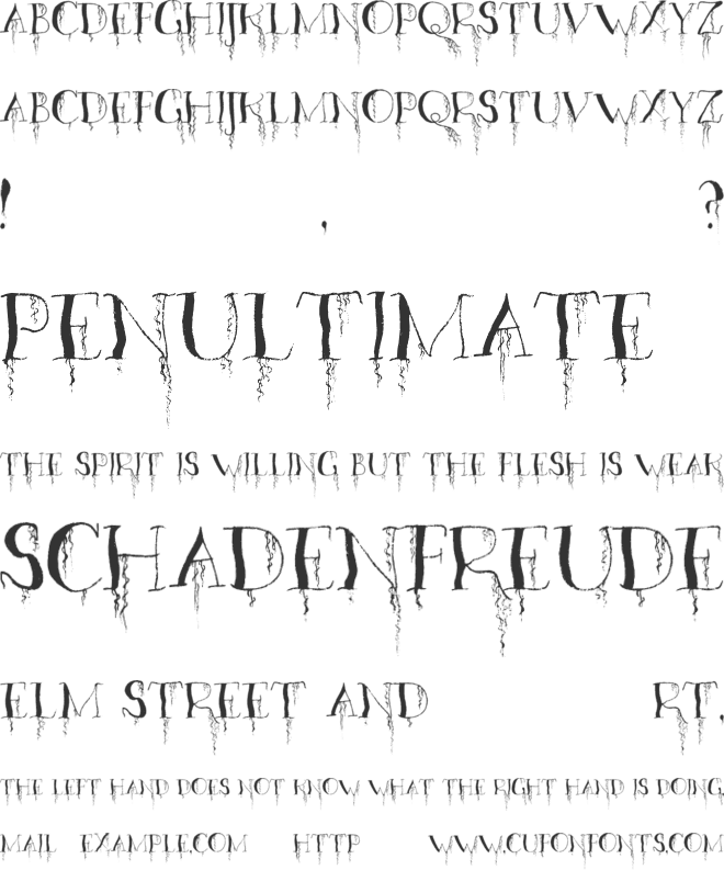 Organic Fear font preview