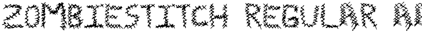 ZombieStitch Regular font