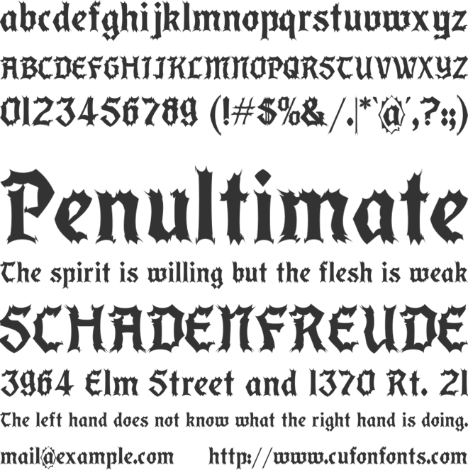 LindbergCaffeine font preview