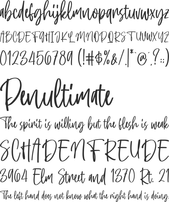 December Holidays font preview