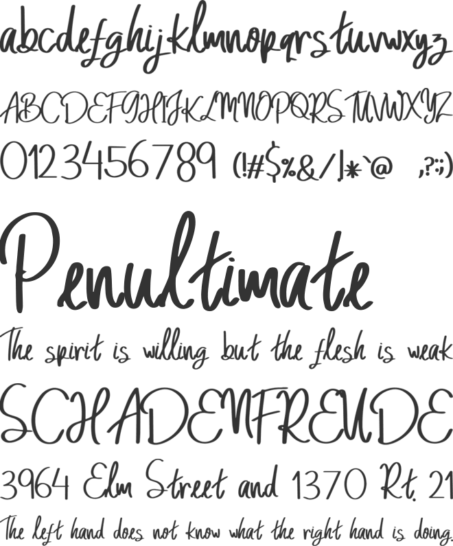 Malino Candy font preview