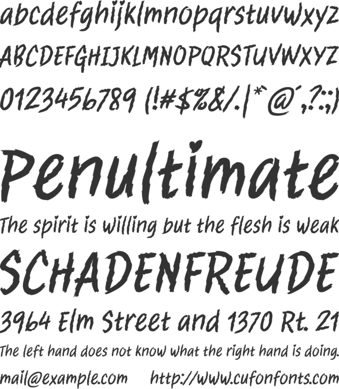 Clawster font preview