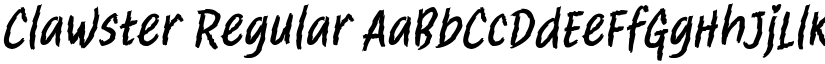 Clawster Regular font