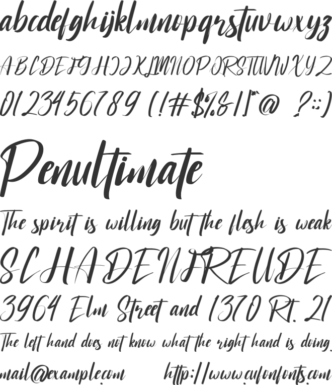 Degrasi font preview