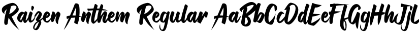 Raizen Anthem font download