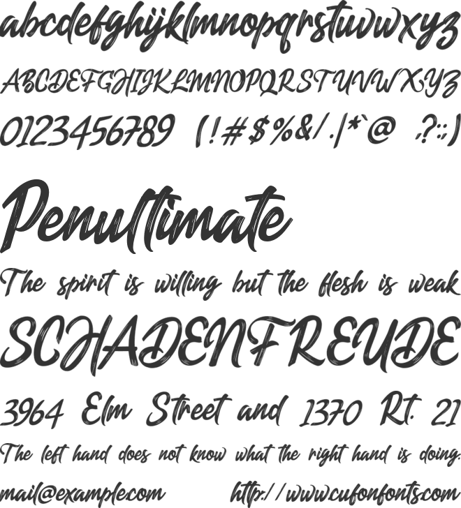 Dexaters Sillent font preview
