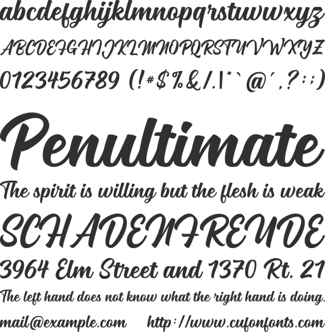 Mailston font preview
