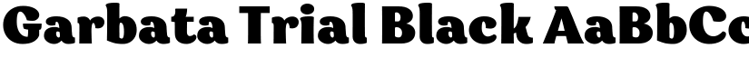 Garbata Trial Black font