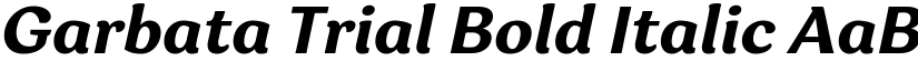 Garbata Trial Bold Italic font