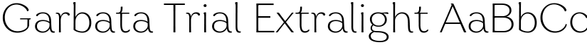Garbata Trial Extralight font