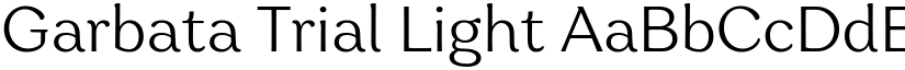 Garbata Trial Light font
