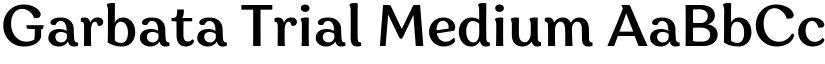 Garbata Trial Medium font