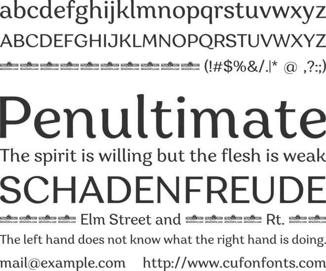 Garbata Trial font preview