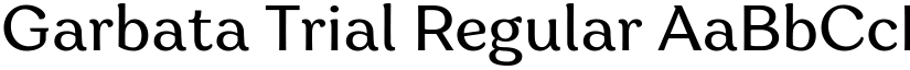 Garbata Trial Regular font