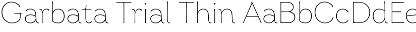 Garbata Trial Thin font