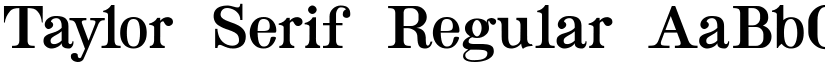 Taylor Serif Regular font
