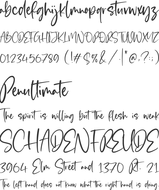 Blankside font preview