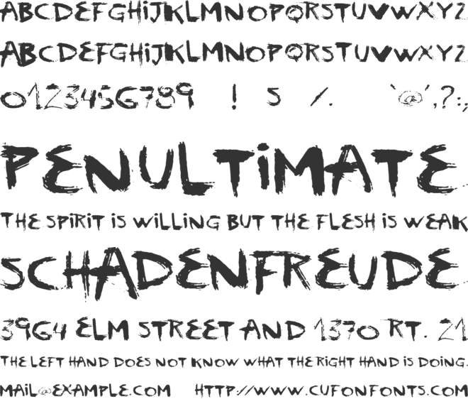 vtks scream font preview