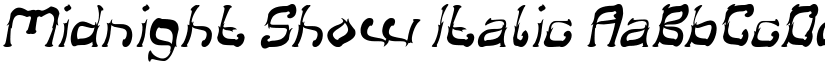 Midnight Show Italic font