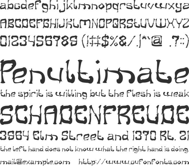 Midnight Show font preview