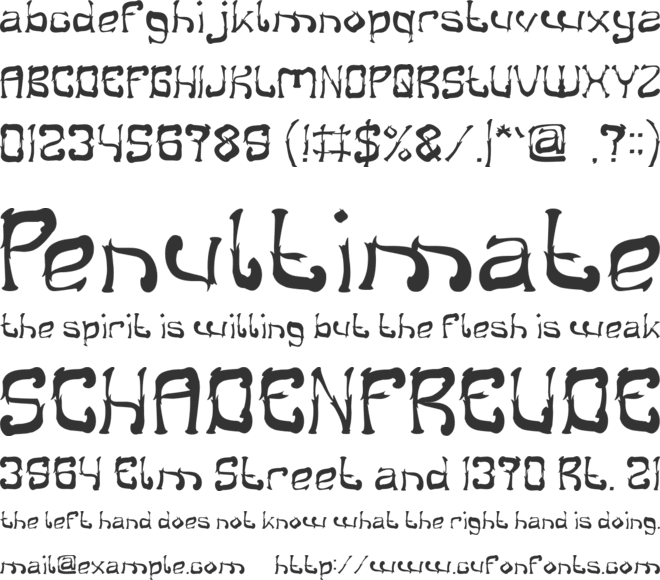 Midnight Show font preview