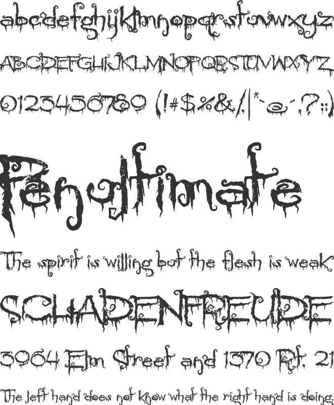 Pyrite Crypt font preview