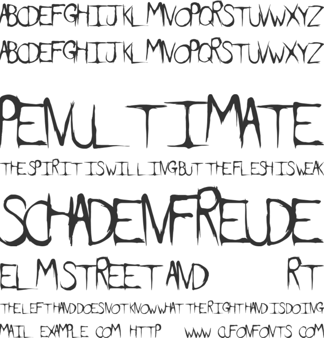 DirtyFeature font preview