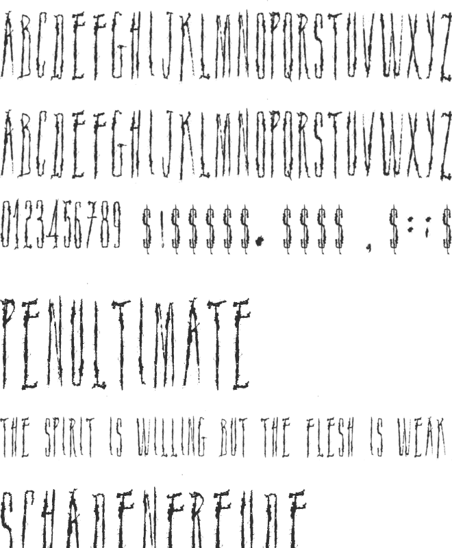 Scar Bleed font preview