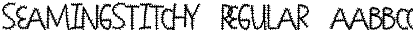 SeamingStitchy Regular font