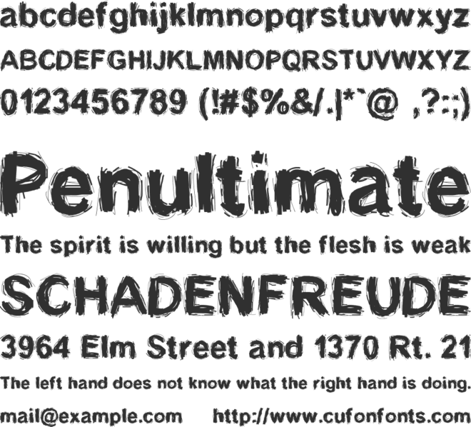 SplinterWood font preview