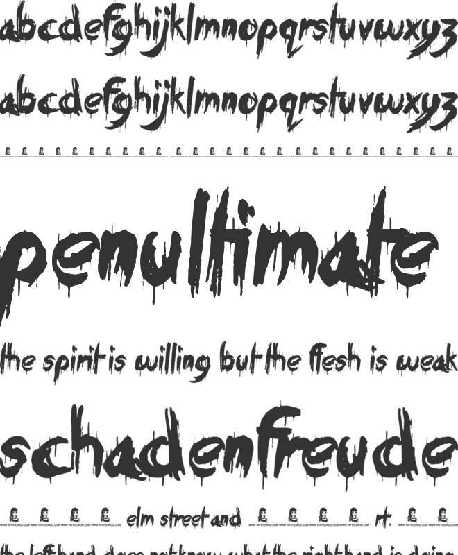 Eating You Alive font preview