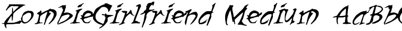 ZombieGirlfriend Medium font