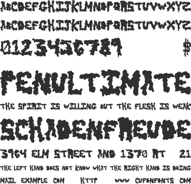 EarlyScare font preview