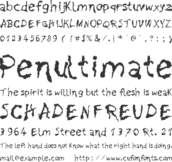 Pain N Bleed font preview