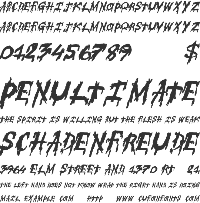SuperFear font preview