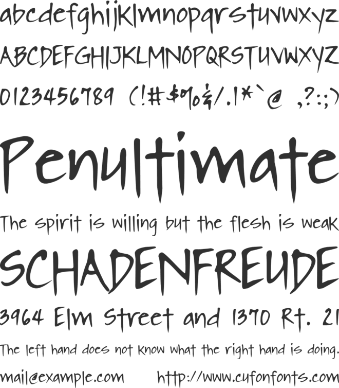 DJB WERECOW OF DANVILLE font preview