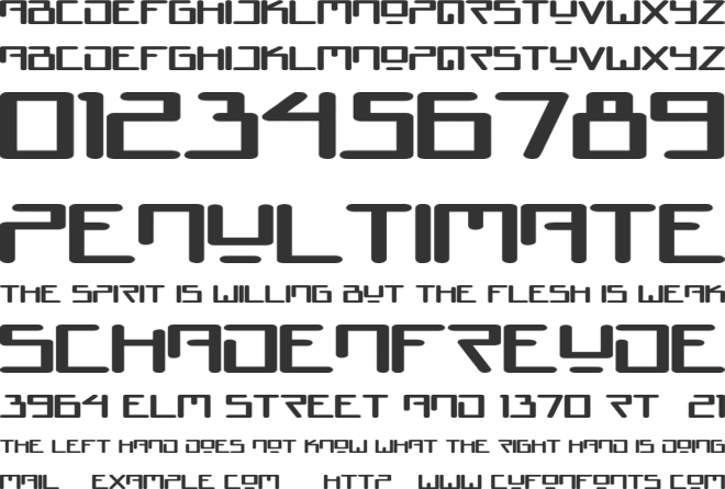 Juno Reactor font preview